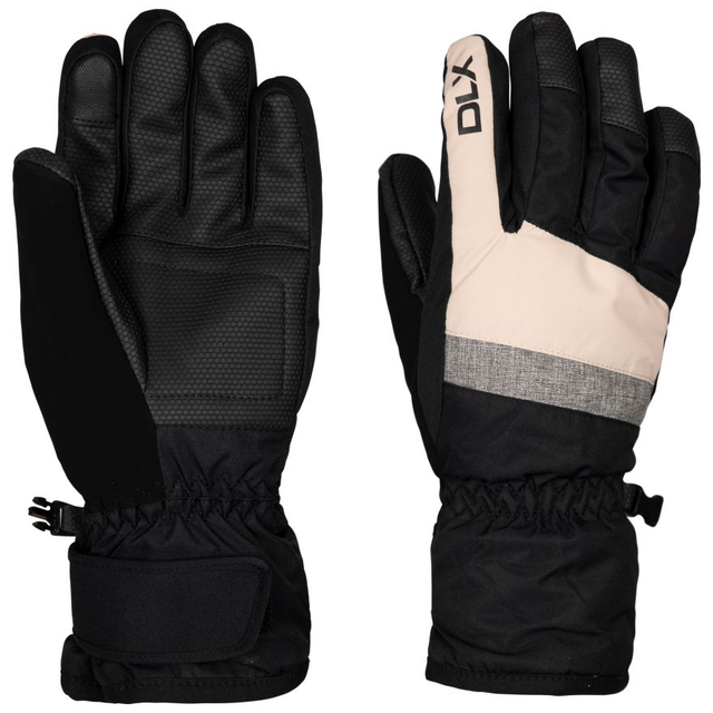 Unisex Adult Dlx Gloves Jarol - SOFT STONE _ BLACK _ TEXTURED FABRIC L