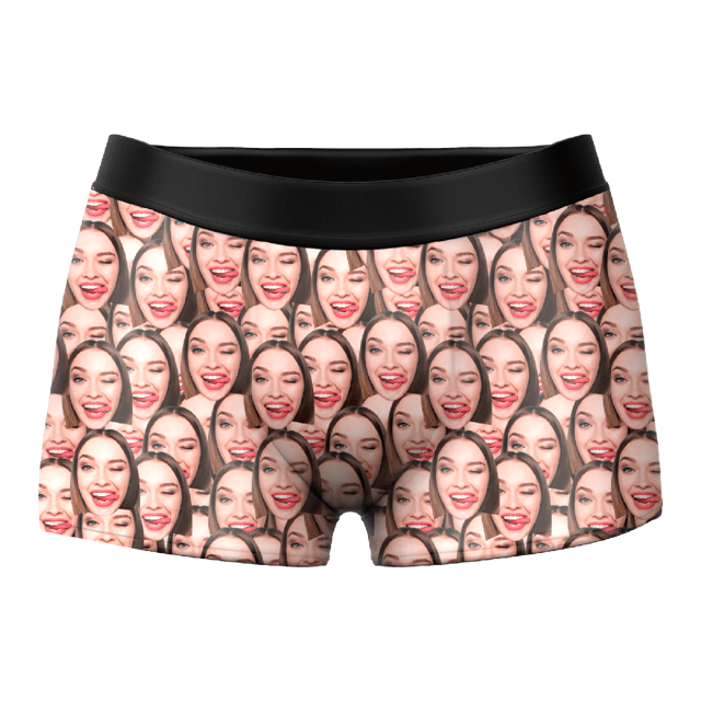 Men's Custom Face Mash Boxer Shorts