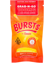 White Peach Gummy Chews | Bursts | 2 Pack