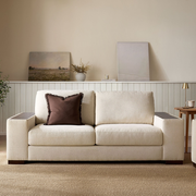 Lyon 3 Seater Sofa - Speckled Sand Boucle