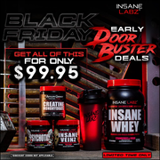 Door Buster Deal: Pump & Energy Stack + Whey, Creatine and Shaker