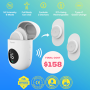 Olynvolt Pocket Pro—Wireless TENS Unit Muscle Stimulator for Pain Relief Therapy