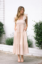 Paula Gingham Tiered Dress