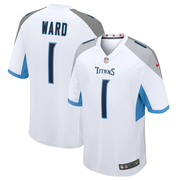 Men's Nike Cameron Ward White Tennessee Titans 2025 NFL Draft First Round Pick  Game Jersey