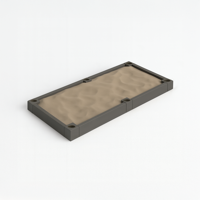 Square Sandbox Covers 6 Pole Cut-Outs