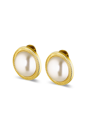 Rue Cler Pearl Earrings | Gold