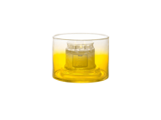 Blown Glass Yellow Ombré Jar Holder