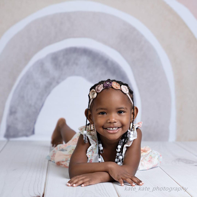 Fox White Wood Rubber Mat Flooring for Newborn Photos