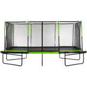 Universal Trampoline Replacement Net, Fits ONLY Upper Bounce 10x17' Rectangle Frames, Using 10 Curved Poles With Top Ring, all poles sold separately