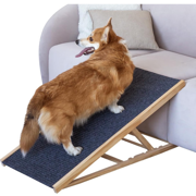 Foldable Wood Dog Ramp For Large Or Small Pets - Up To 100lbs. Ships Free!