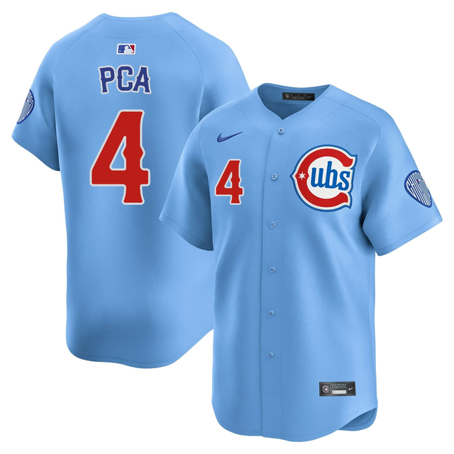 PCA Chicago Cubs Nike Men's Light Blue 2nd Alternate Limited Jersey