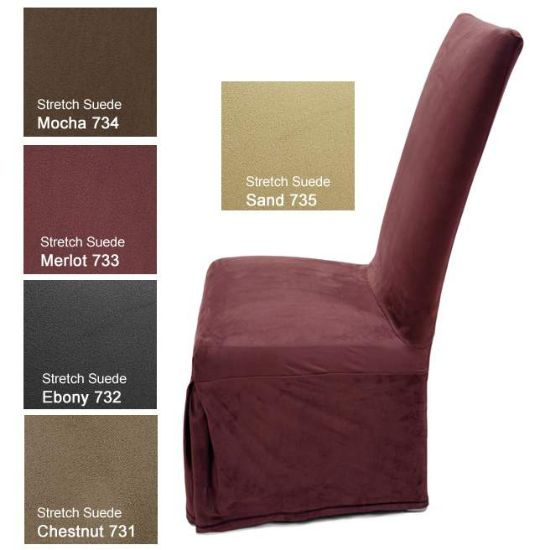 Stretch Suede Dining Cover Chestnut 731