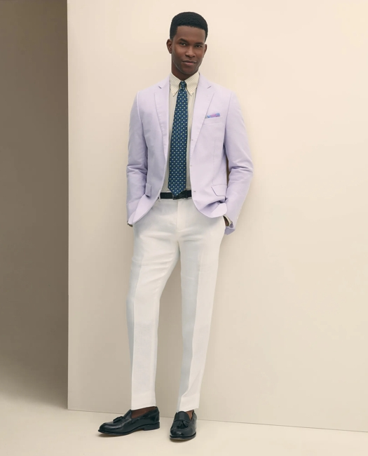 Slim Fit Wool Hopsack Plaid Sport Coat