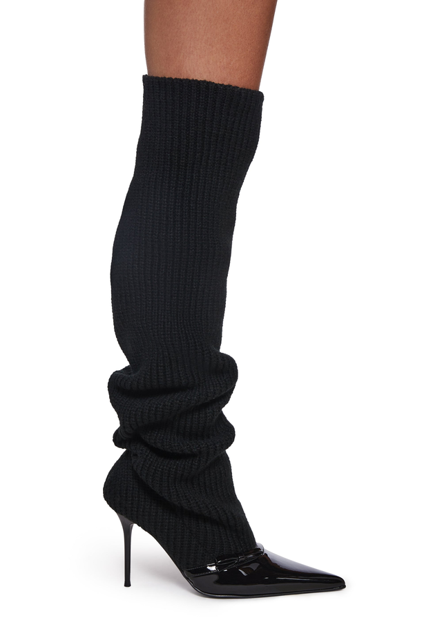 Hot Shot Knit Heeled Boots