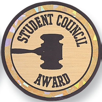 Student Council Award Mylar Decal Medal Insert