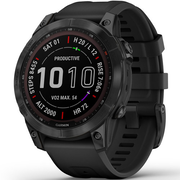 Garmin fenix 7 Sapphire Solar 47mm Multisport GPS Smartwatch Black DLC Titanium with Black Band