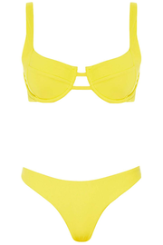 MARGARITA BIKINI YELLOW RIBBED SET