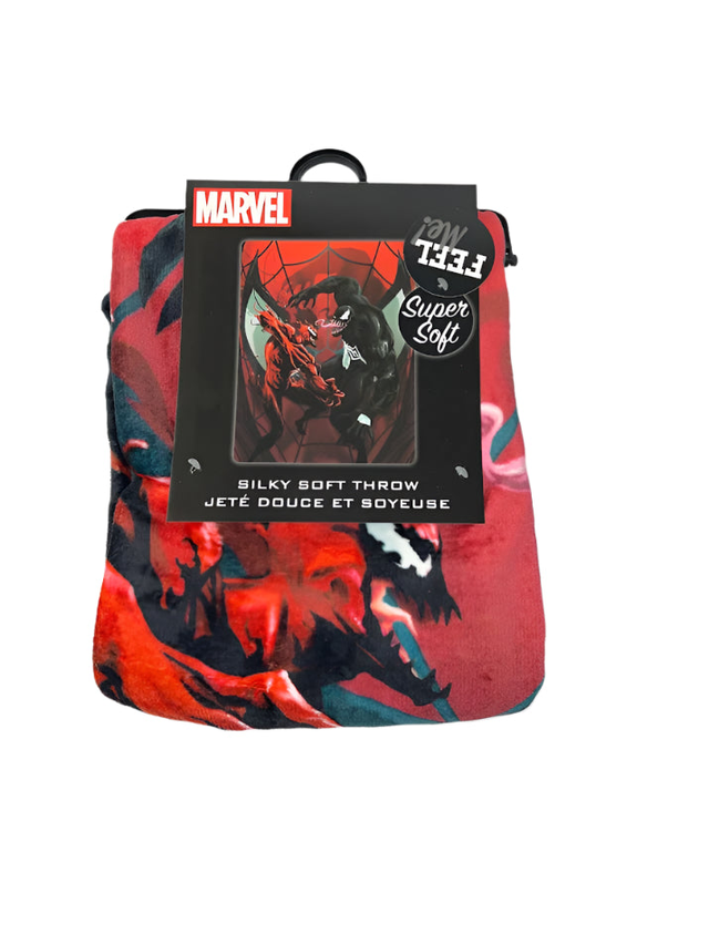 Spiderman Venom and Carnage Face-off Fleece Blanket