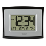 WT-8002UV2 Digital Wall Clock with Indoor Temp and Calendar