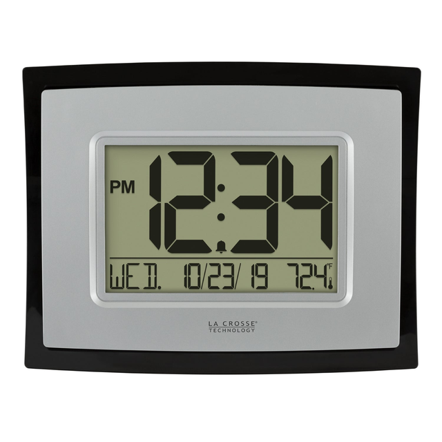 WT-8002UV2 Digital Wall Clock with Indoor Temp and Calendar