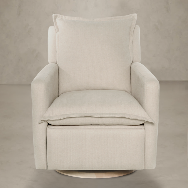 Flynn – Gliding Swivel Nursery Recliner - High Performance Basket Sand
