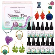 Glimmer Cure Glitter UV Resin Hard Type Kit 12 Colors!