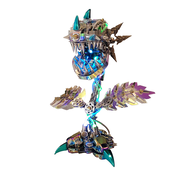 Piranha Plant Flower Metal Building Kit Toys Cannibal with Openable Mouth Collectible Gift for Halloween (400pcs)