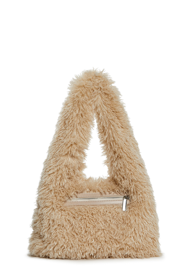 Cutie Heart Faux Fur Shoulder Bag