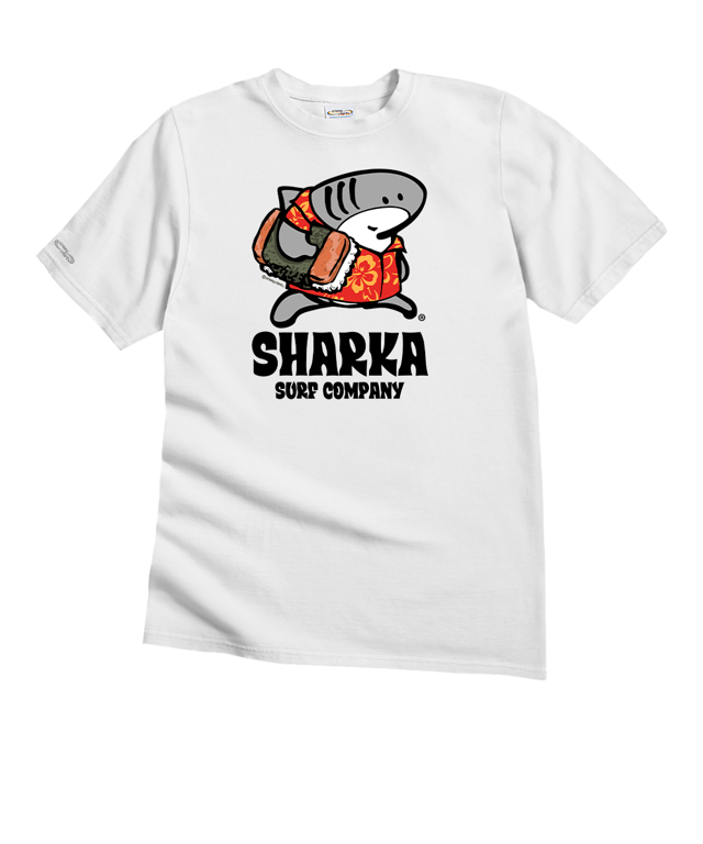 Musubi Sharka™ - White Short Sleeve Crewneck T-Shirt