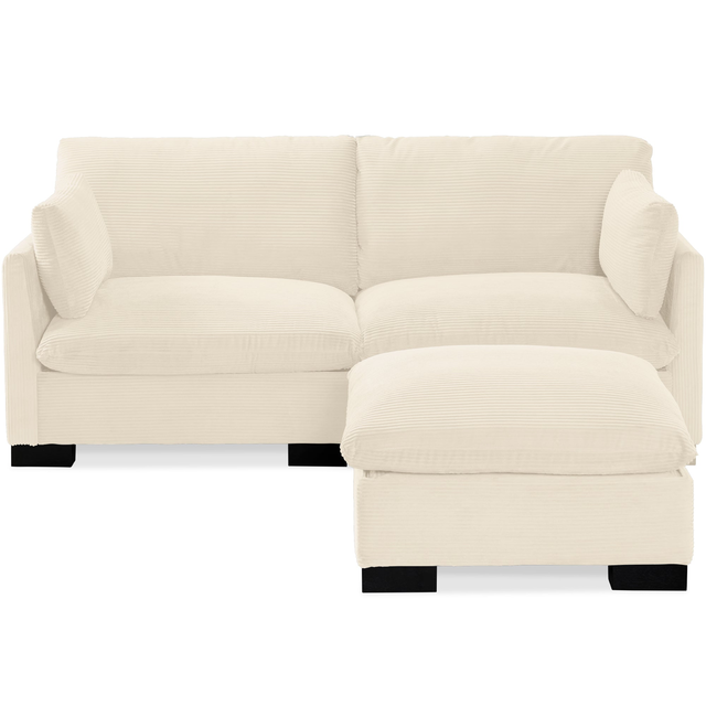 Modular Sectional Pillowtop Sofa w/ Ottoman & Storage 82in