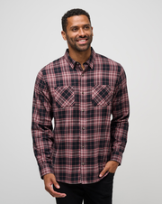 Cloud Flannel Plaid Button-Up