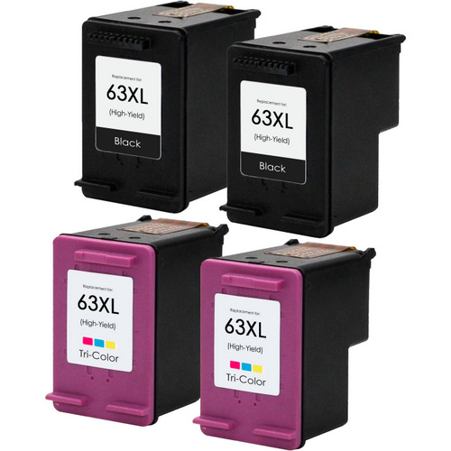 HP 63XL High-Yield Remanufactured Ink Value Pack 2 Black and 2 Color - 4 Pack