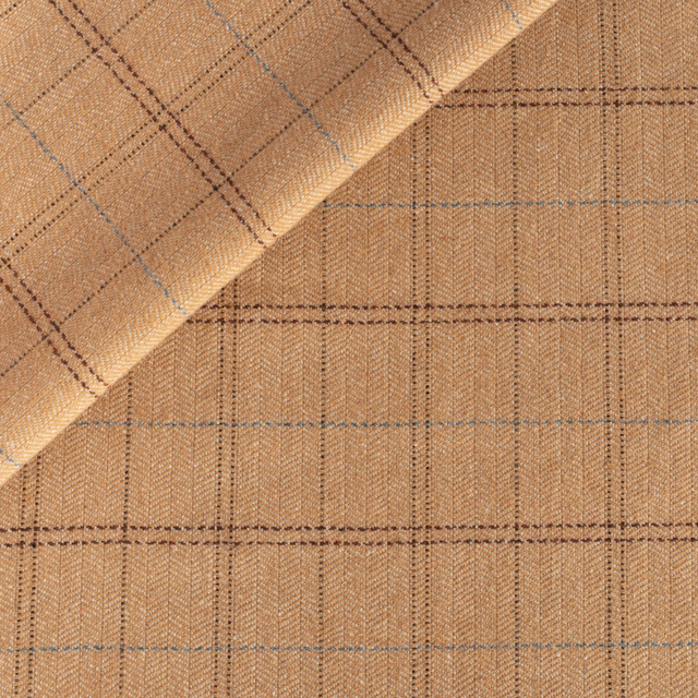 Lundie Plaid Fabric, Camel