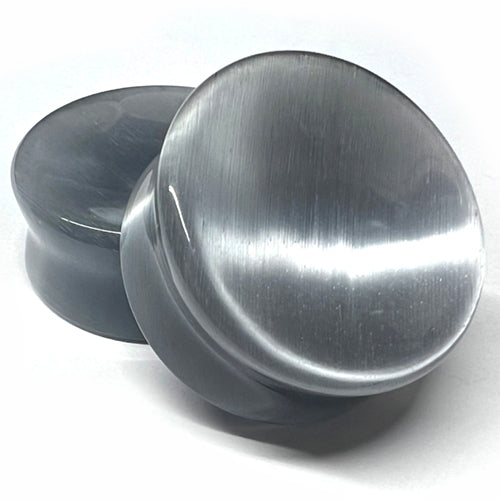 Grey Cat's Eye Glass Plugs