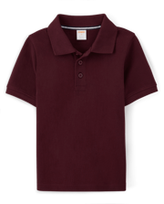Boys Stain-Resistant Polo - Uniform - Burgundy