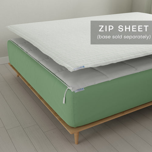 QuickZip Add-On Zip Sheet - King Percale in Sage Shibori