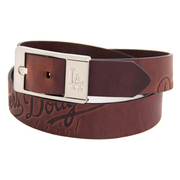Men's Los Angeles Dodgers Brown Brandish Leather Belt