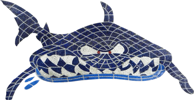 Shark Marble Mosaic Art