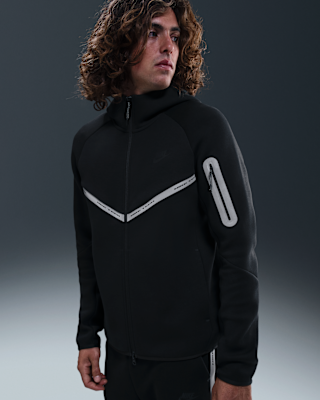 Nike Tech Men's Full-Zip Fleece Windrunner Jacket with Reflective Accents