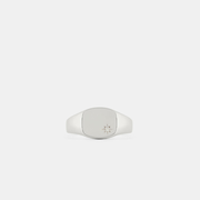 Silver Aquamarine Birthstone Ring