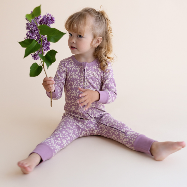 Organic 2-Way Zip Romper - Thistle
