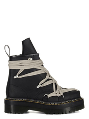 DR. MARTENS X RICK OWENS FW25 1460 QUAD SOLE MEGALACE® BOOT IN OILY NUBUCK LEATHER