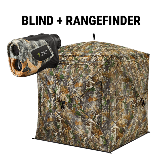 VisX/VisMax 270 Degree 3 Full Panels See Through Hunting Blind and Rangefinder Bundle