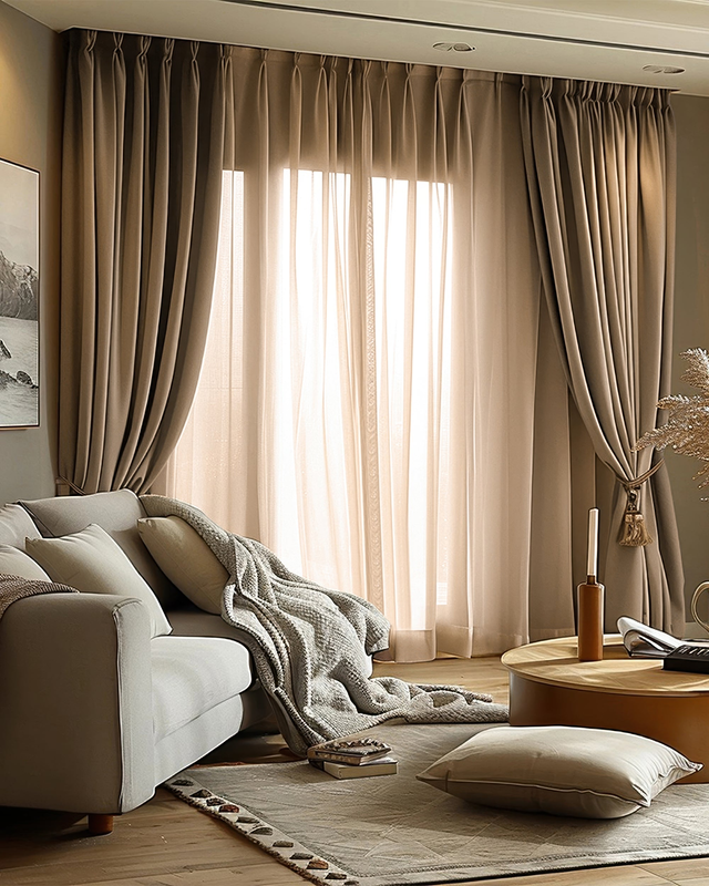 Victoria 100% Blackout OEKO Linen Look Heavyweight Custom Curtain