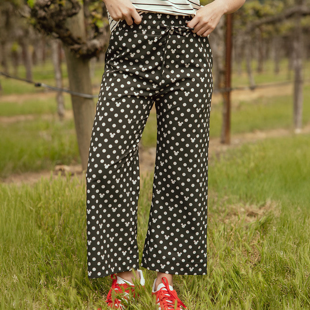 Disney Audrey Wide Leg Pants, Mickey Dot