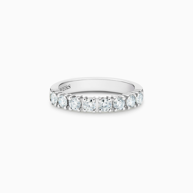 DB Classic Half Eternity Band in Platinum