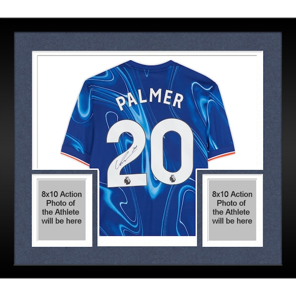 Framed Cole Palmer Chelsea Autographed 2024-25 Home Jersey