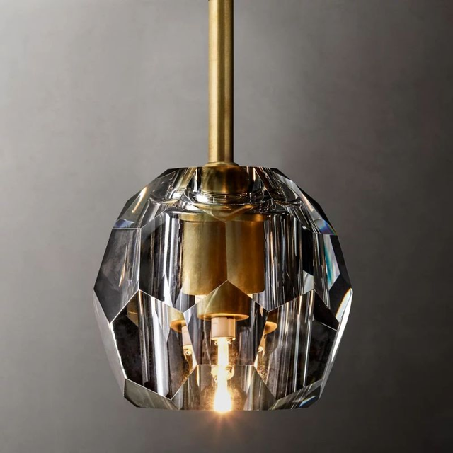 Sibole Clear Glass Rod Pendant