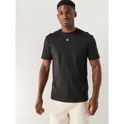 HUGO Dalile Centre Stacked Nikel Logo T-Shirt - Black