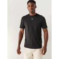 HUGO Dalile Centre Stacked Nikel Logo T-Shirt - Black